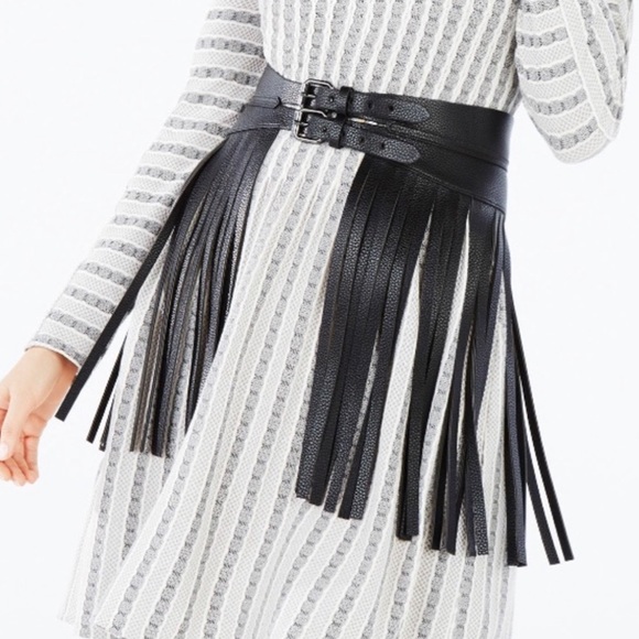 bcbg fringe belt